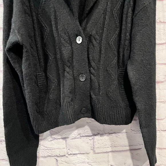 Pilcro Anthropologie Collared Cable Knit Cardigan Soft Comfy‎ Size Large - Picture 6 of 14